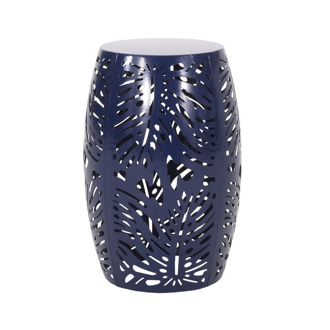 Christopher Knight Home® Satterlee Outdoor Metal Side Table Set of 2 - Stylish Barrel-Shaped Design