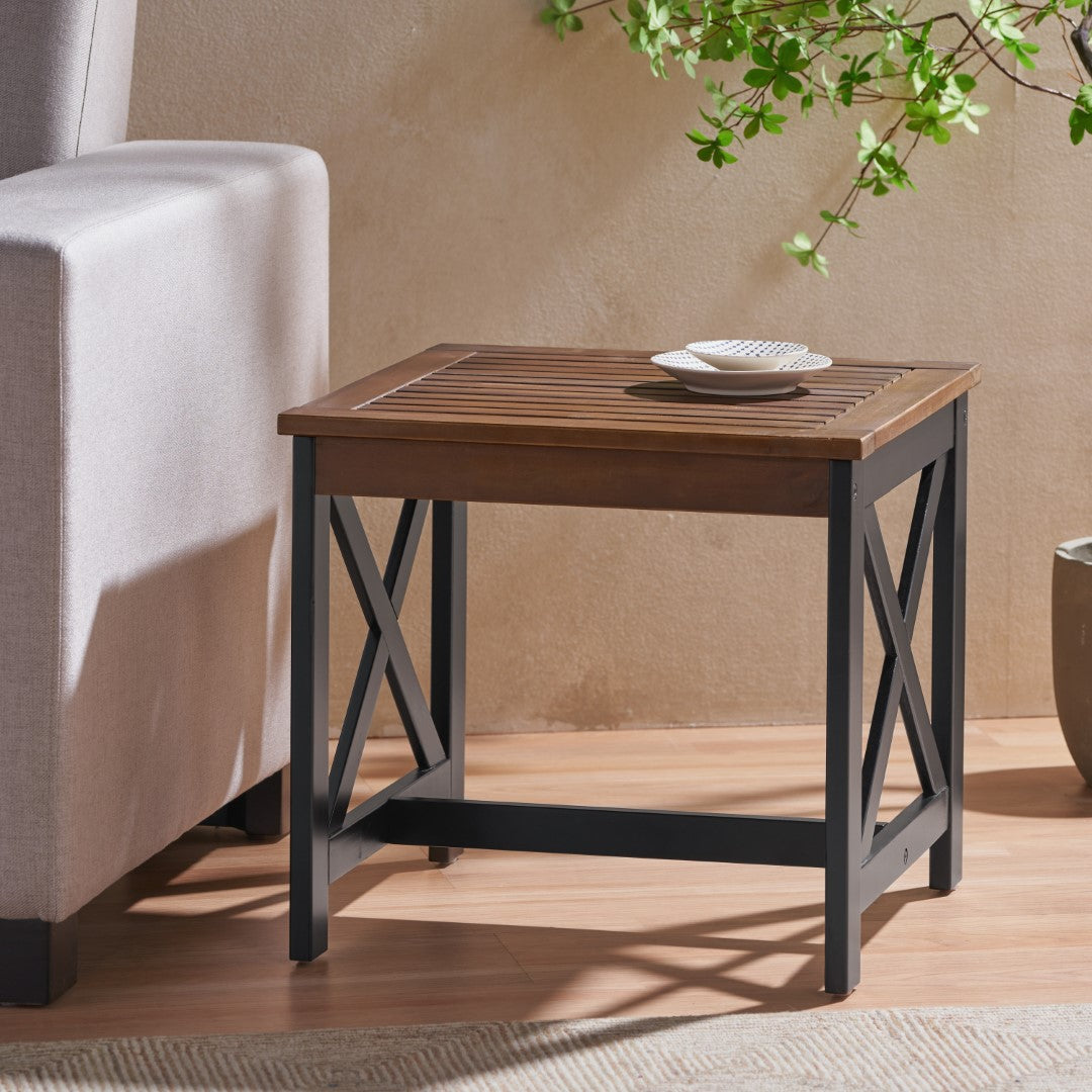 Christopher Knight Home® Stylish Two-Tone Acacia Wood Modern Farmhouse End Table