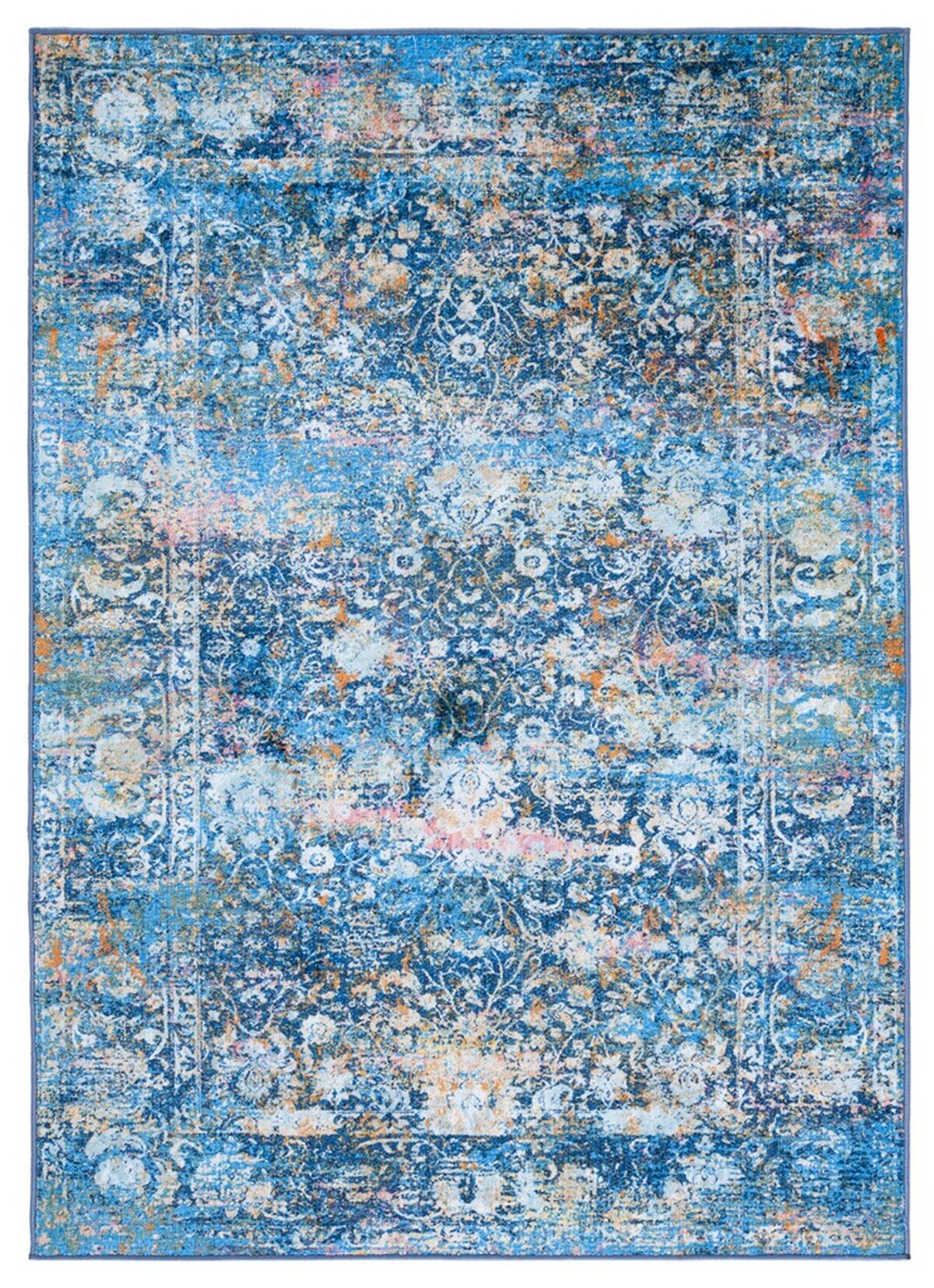 Bahia Transitional Area Rug - 100% Polyester, Machine Washable, Non-Slip, Stylish Design for Home