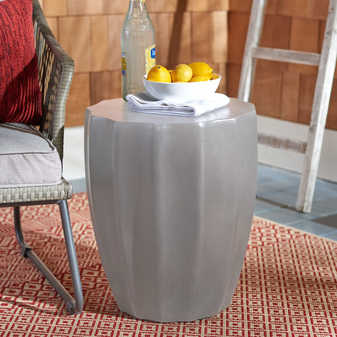 Jaslyn Stylish and Durable Modern Concrete Accent Table for Both Indoor and Outdoor Decor with a Distinctive Design