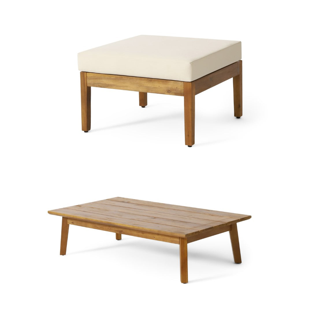 Christopher Knight Home® Brooklyn Outdoor Ottoman & Coffee Table Set