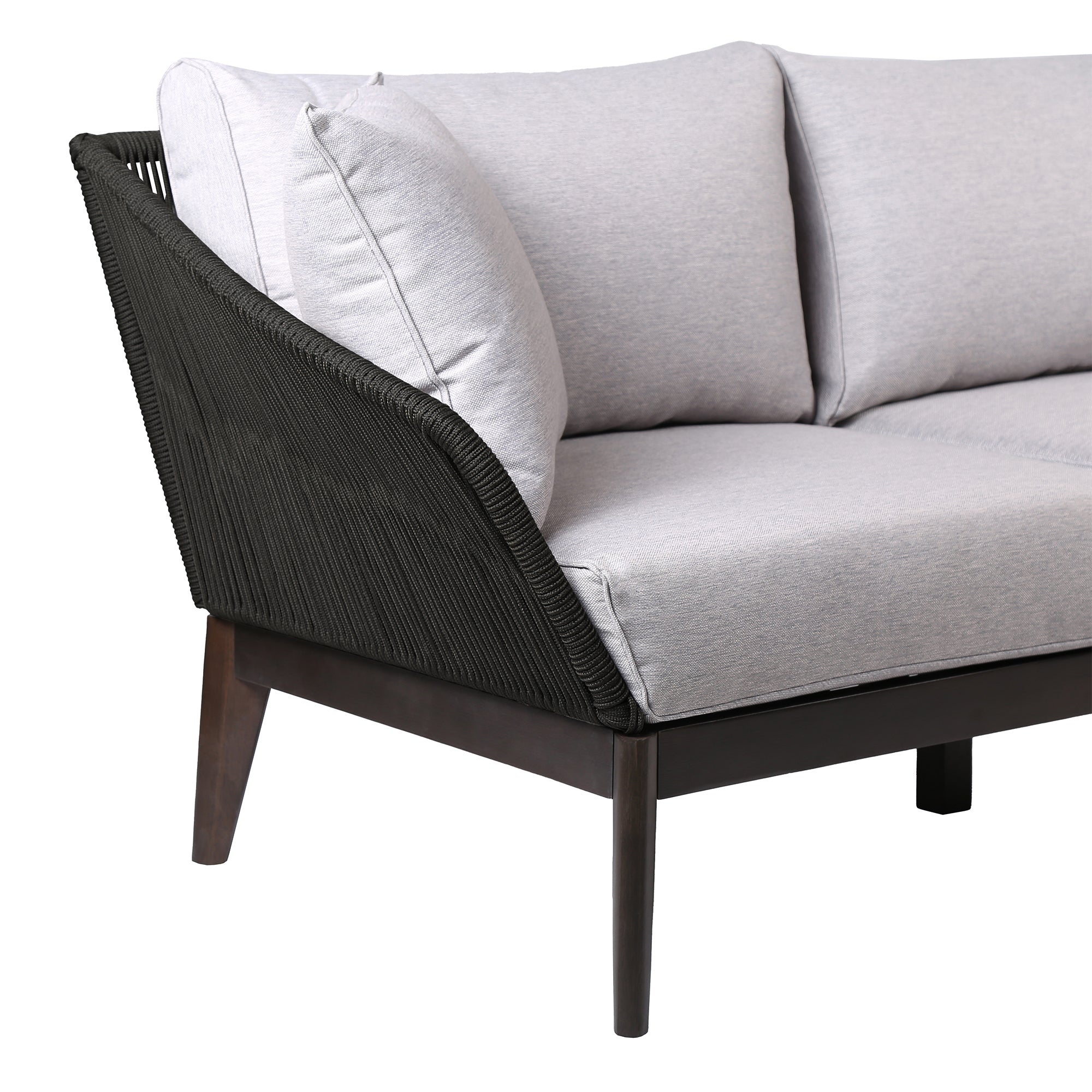 Athos Eucalyptus Rope Outdoor Sofa - Durable, Stylish Patio Seating with Removable Cushions