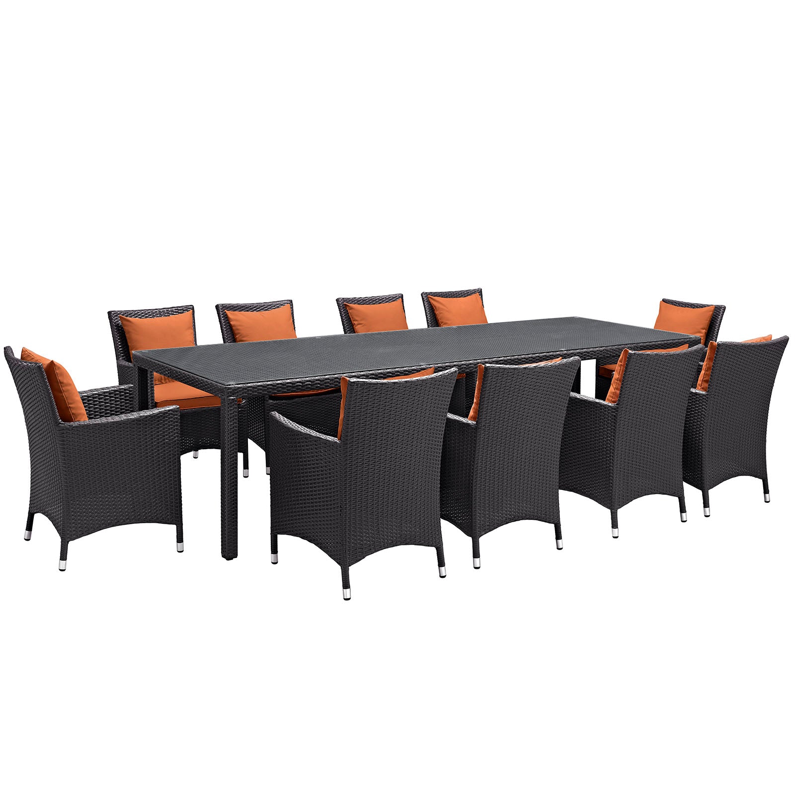 Convene All-Weather 11-Piece Outdoor Patio Dining Sectional Set for Elegant Gatherings and Ultimate Comfort