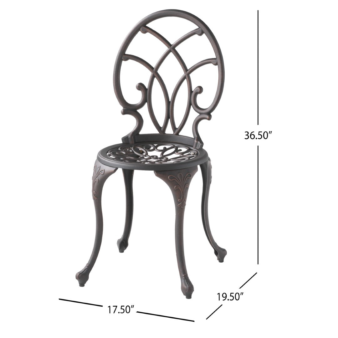 Christopher Knight Home® Charleston Bistro Set: Durable Aluminum & Iron for Cozy Outdoor Dining