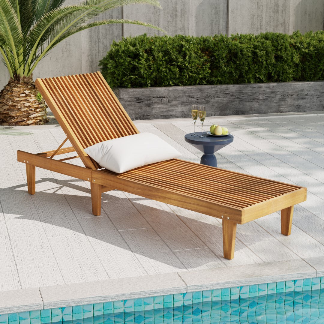 Christopher Knight Home® Nadine Adjustable Acacia Outdoor Chaise Lounge - Various Finishes