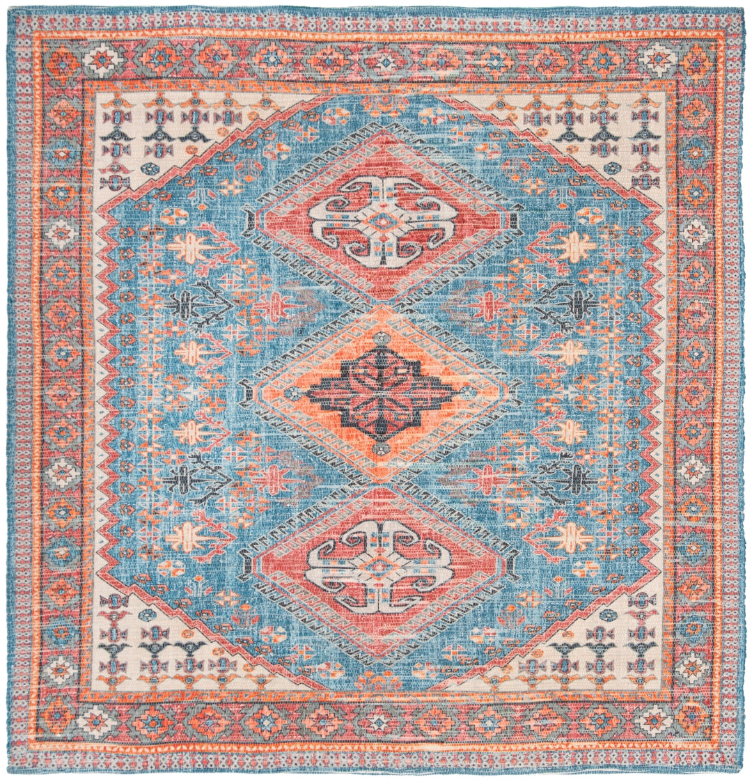 Luxurious Hand - Loomed Saffron Rug: 80% Polyester, 20% Cotton for Stylish Home Decor