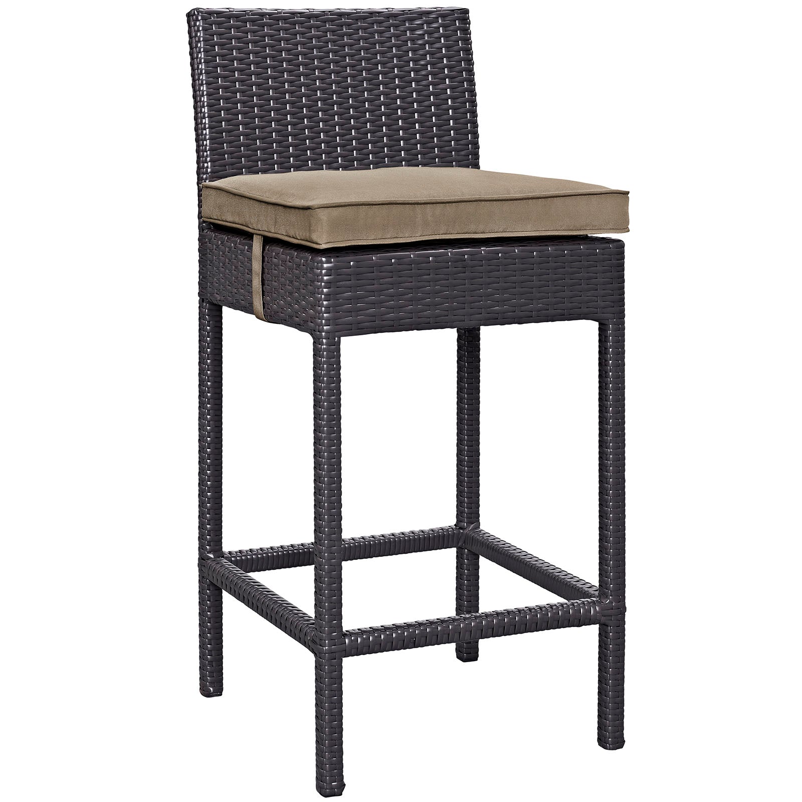 Convene 5-Piece Stylish Synthetic Rattan Weave Outdoor Patio Pub Set for Various Entertaining Occasions
