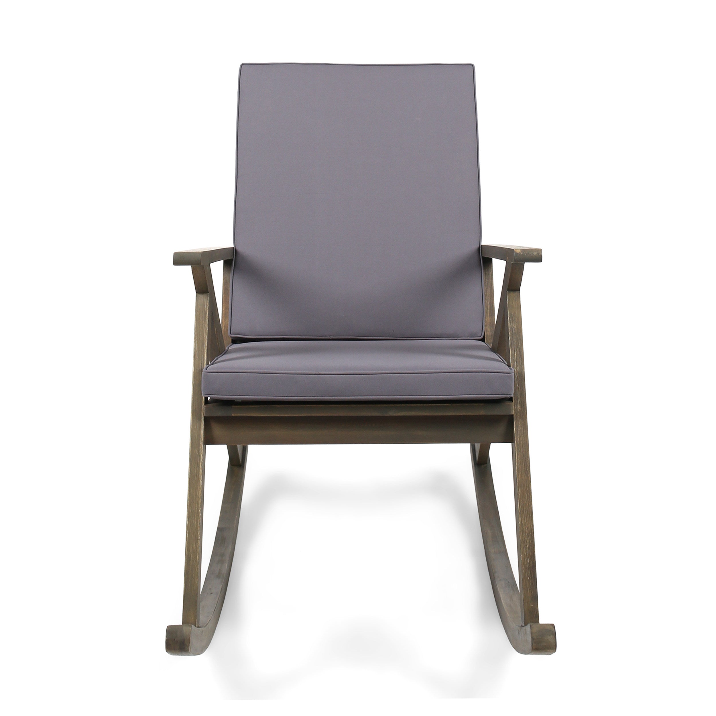 Christopher Knight Home® Gus Acacia Wood Outdoor Rocking Chair with Comfortable Cushion: A Durable, Safe, and Stylish Seating Option for Relaxation