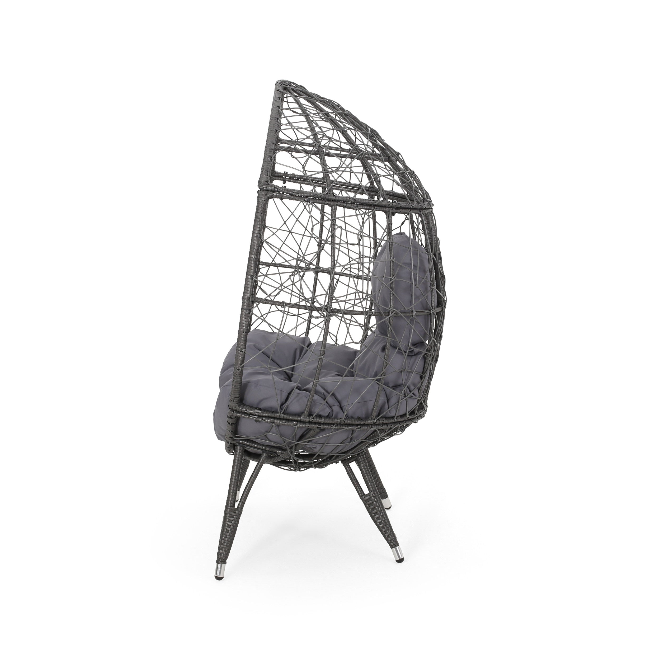 Christopher Knight Home® Stylish Gianni Teardrop-shaped Outdoor Wicker Chair with Comfortable Cushion - A Perfect Seating Option for Outdoor Spaces
