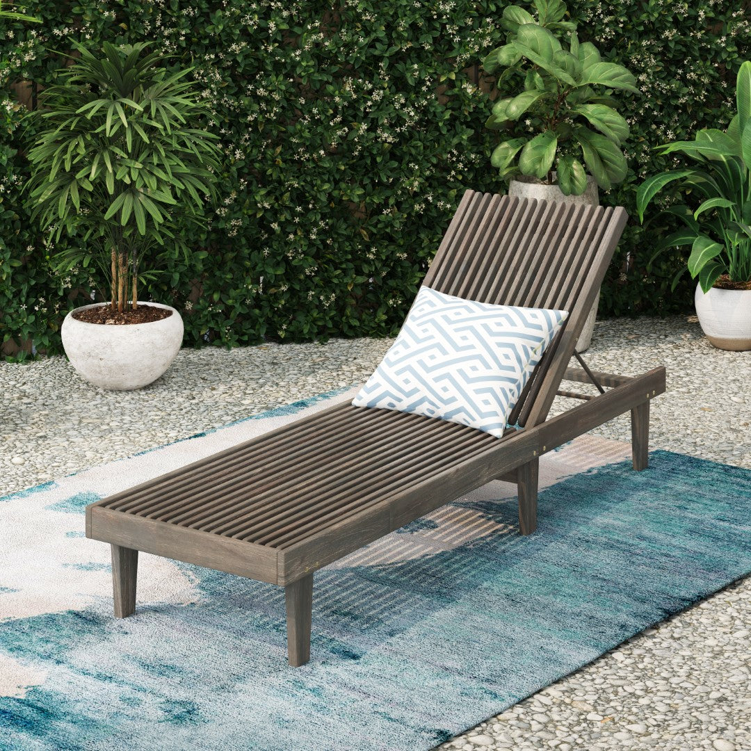 Christopher Knight Home® Nadine Adjustable Acacia Outdoor Chaise Lounge - Various Finishes