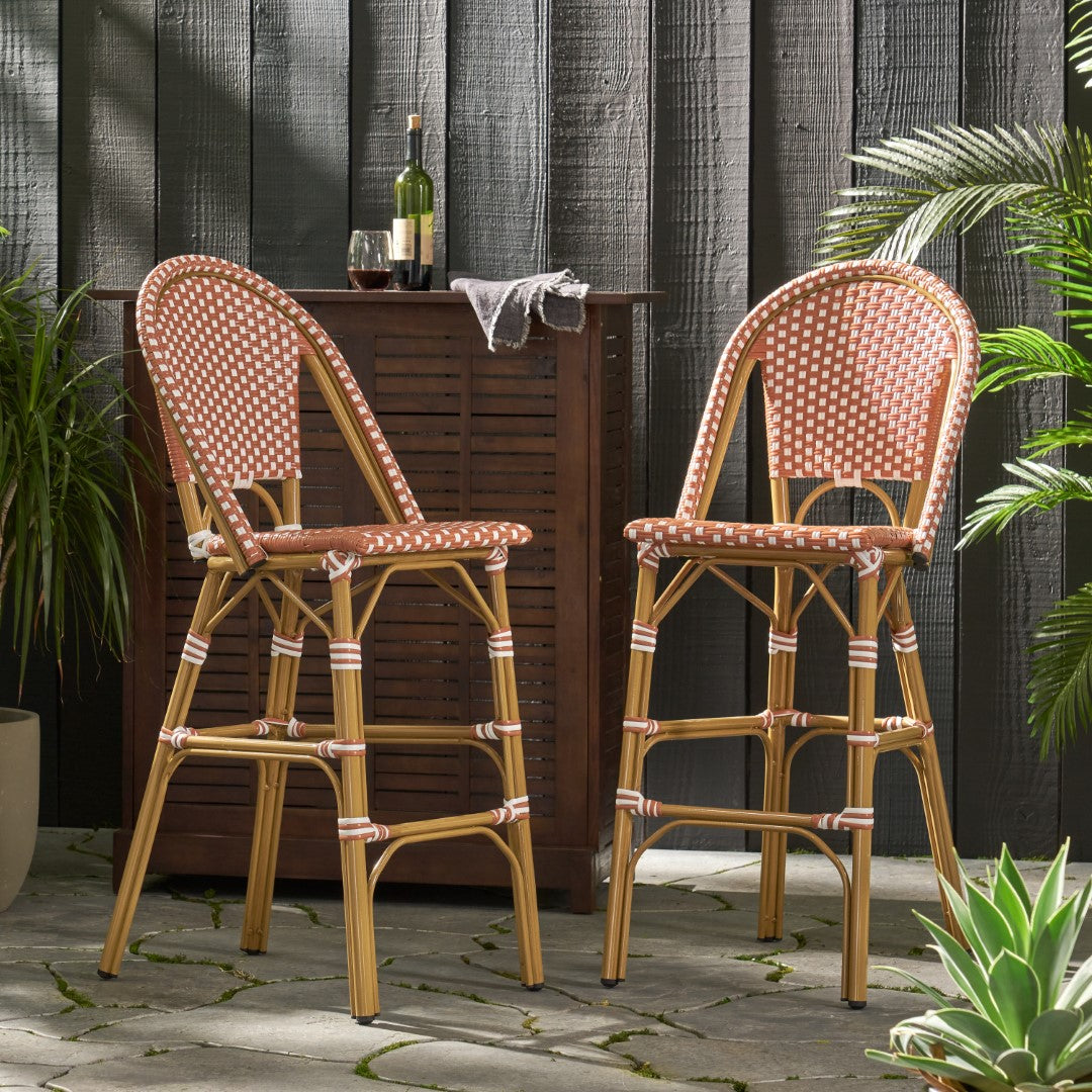 Christopher Knight Home® French-Inspired Aluminum Outdoor Barstools - Set of 2