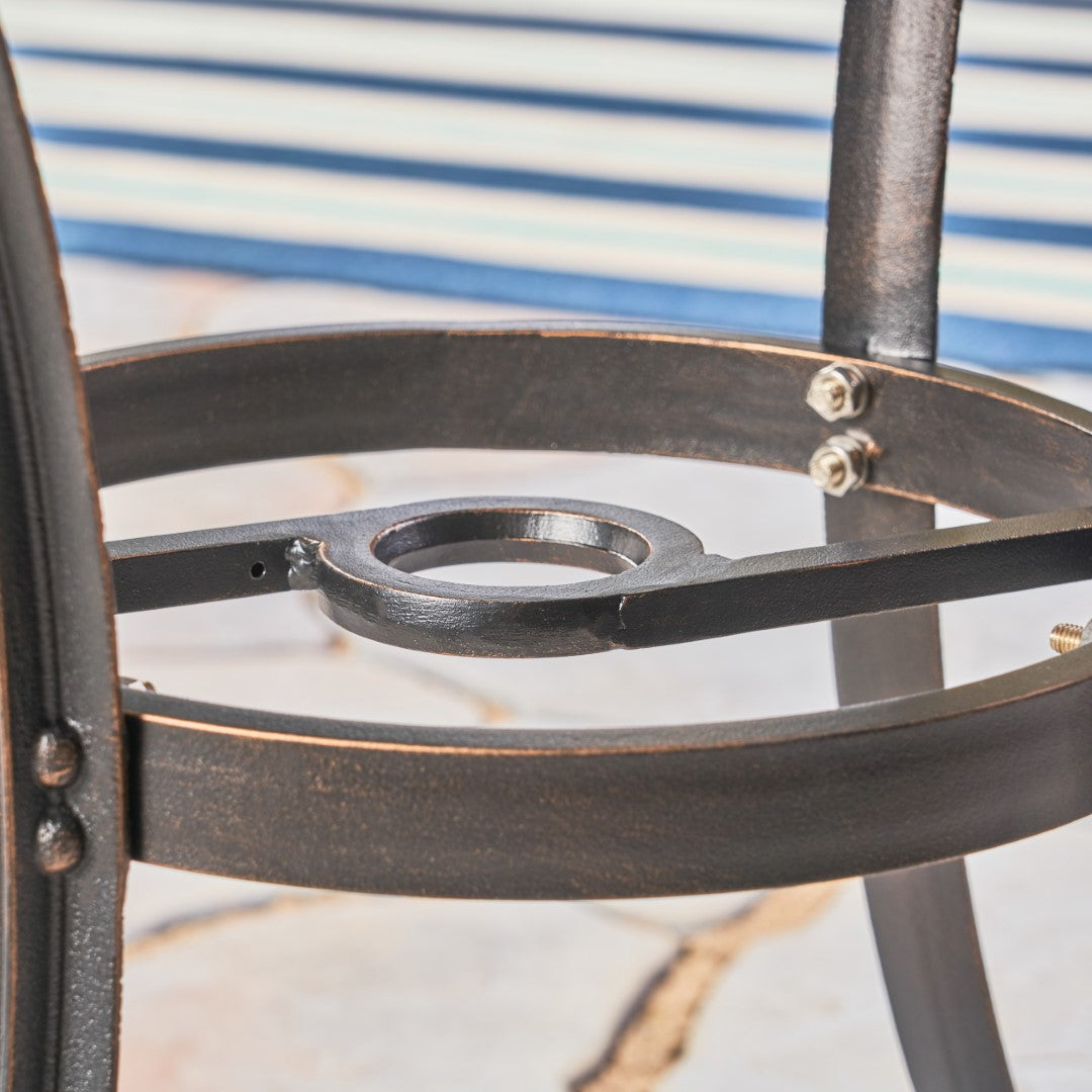 Christopher Knight Home® Vigo Vintage Outdoor Dining Table with Lustrous Copper Finish, Aluminum Frame