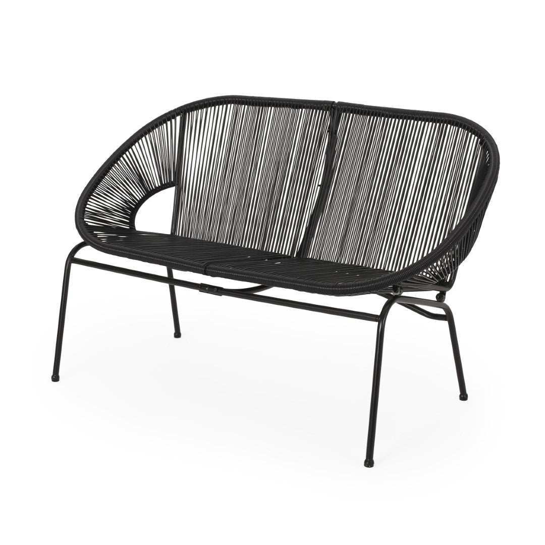 Christopher Knight Home® Durable Contemporary Outdoor Basket Loveseat with Hammock Weave