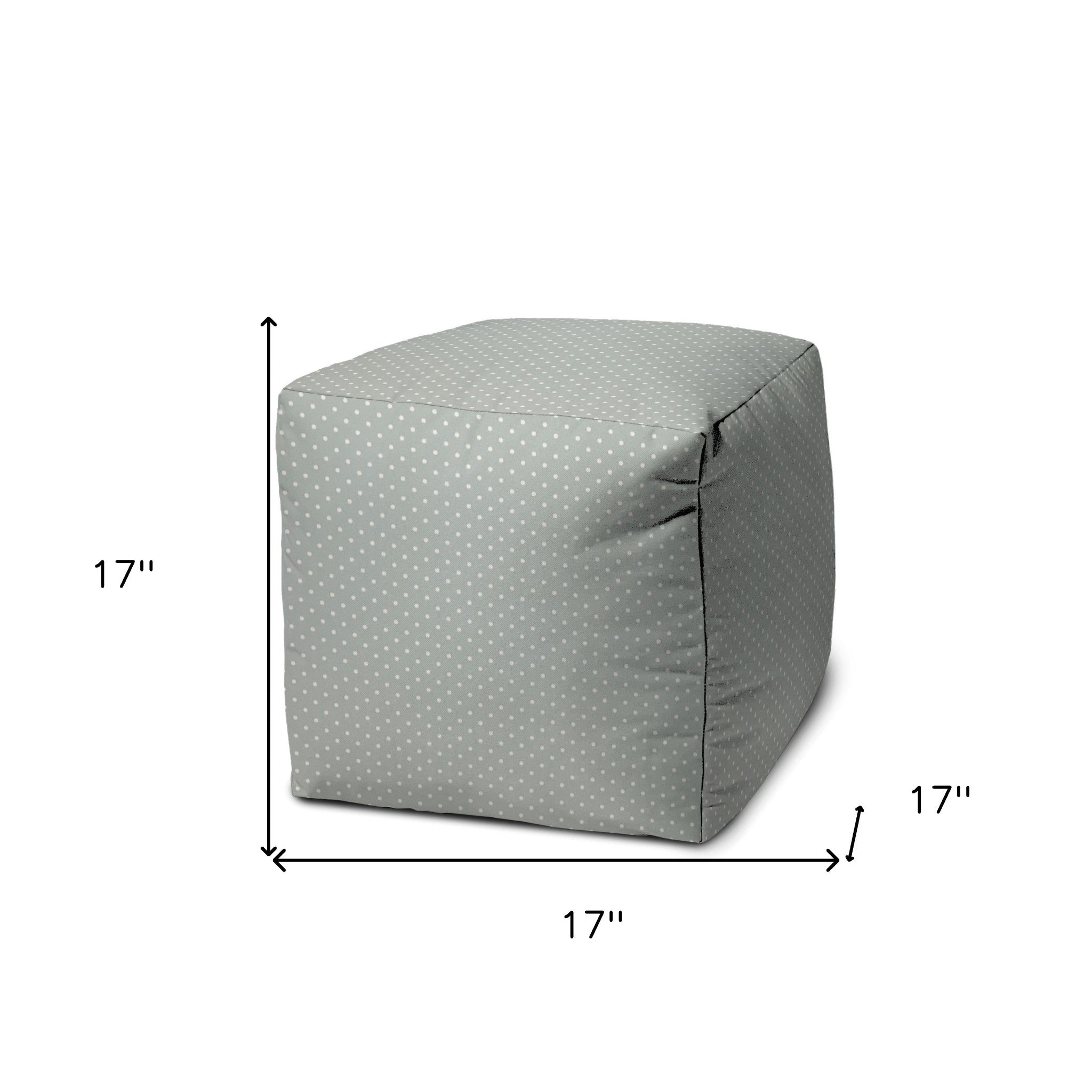 Stylish and Comfortable Turquoise Indoor-Outdoor Polka Dot Pouf Ottoman for Home Decor and Patio Relaxation