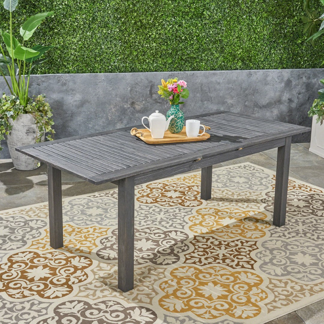 Christopher Knight Home® Dark Gray Expandable Acacia Wood Outdoor Dining Table