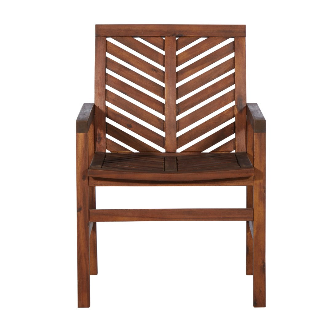 Stylish Outdoor Patio Wood Chairs - A Set of Two Acacia Hardwood Seats for Relaxing and Enjoying the Outdoors