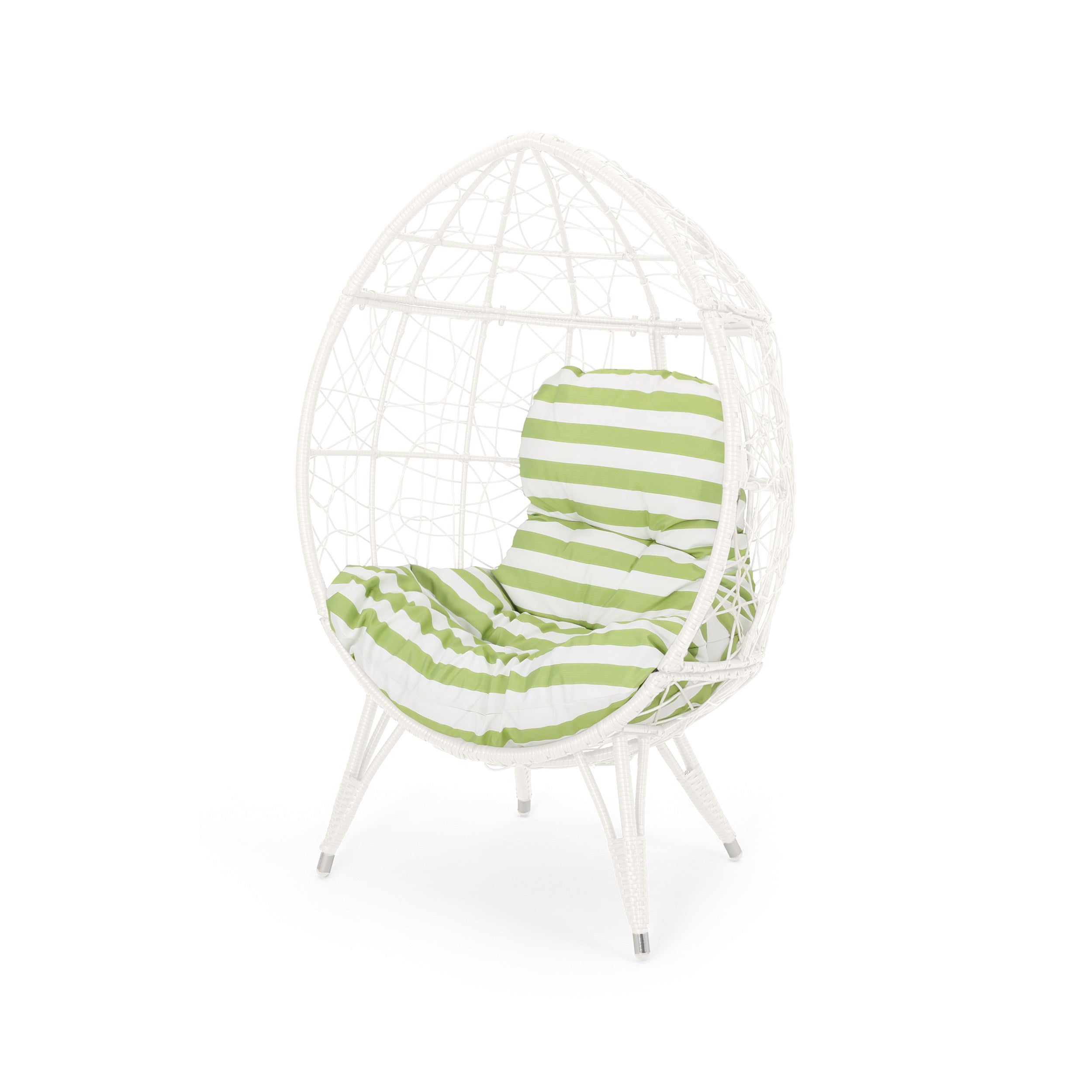 Christopher Knight Home® Stylish Gianni Teardrop-shaped Outdoor Wicker Chair with Comfortable Cushion - A Perfect Seating Option for Outdoor Spaces