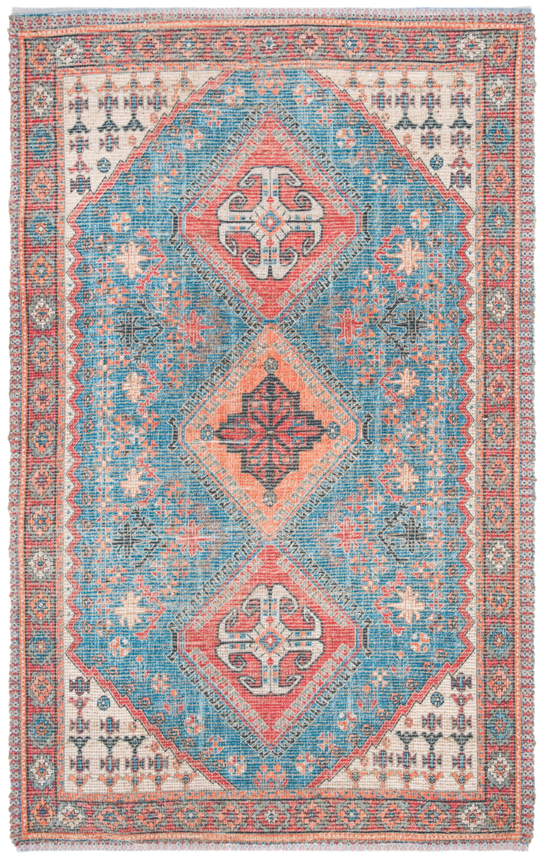 Luxurious Hand - Loomed Saffron Rug: 80% Polyester, 20% Cotton for Stylish Home Decor