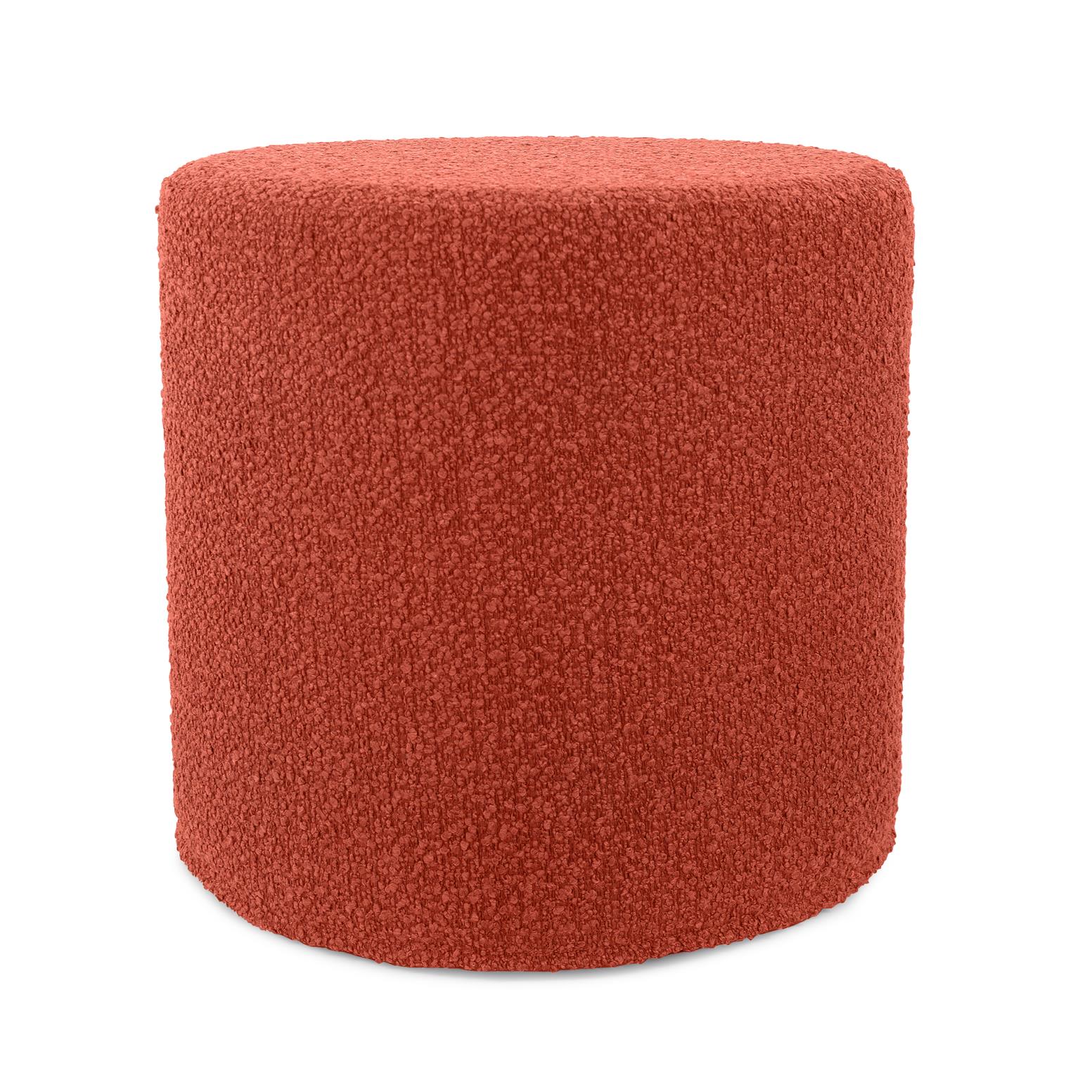 Patio No-Tip Short Cylinder Versatile Foam Ottoman for Both Indoor and Outdoor Use with Comfort and Stylish Design