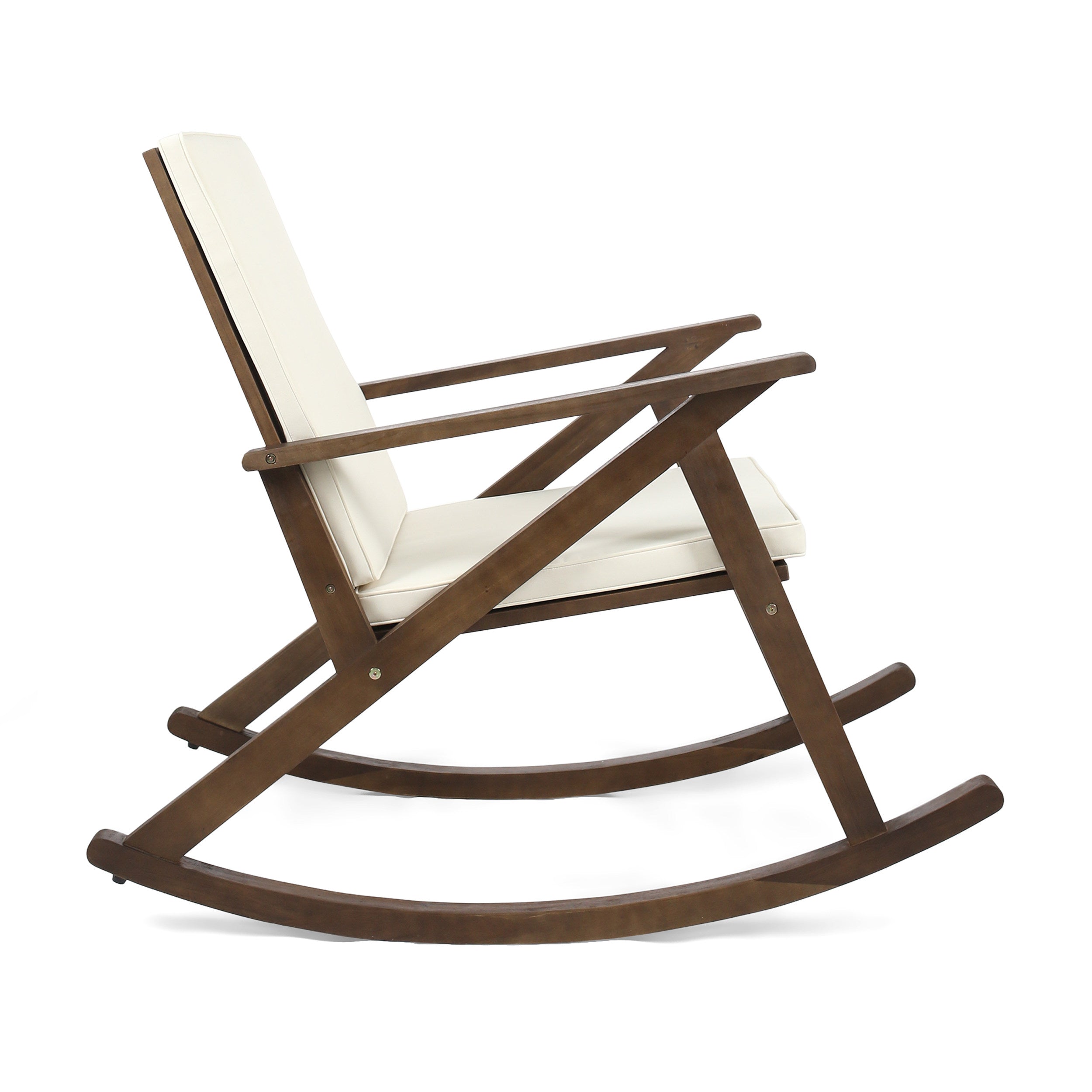 Christopher Knight Home® Gus Acacia Wood Outdoor Rocking Chair with Comfortable Cushion: A Durable, Safe, and Stylish Seating Option for Relaxation