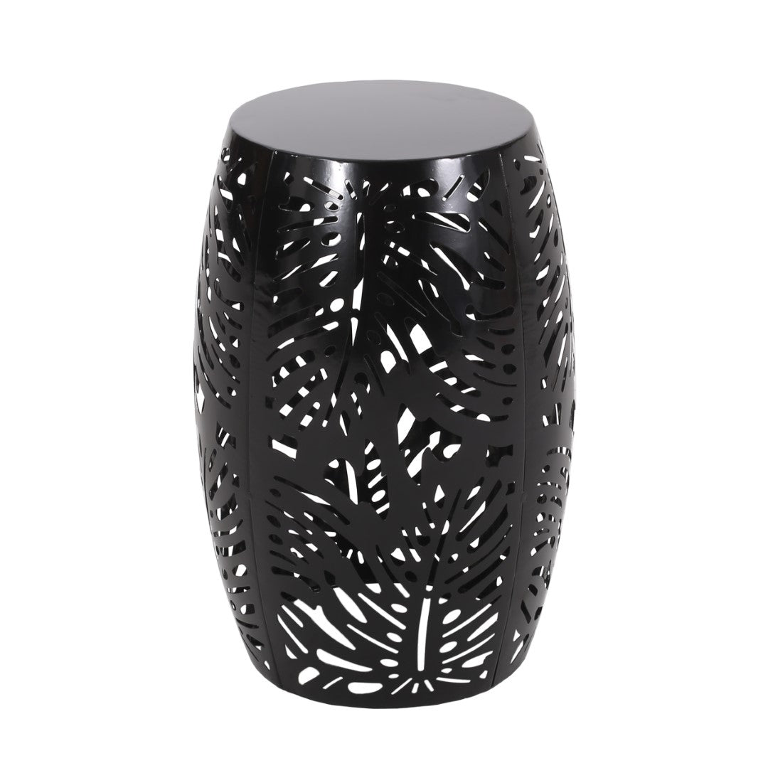 Christopher Knight Home® Satterlee Outdoor Metal Side Table Set of 2 - Stylish Barrel-Shaped Design