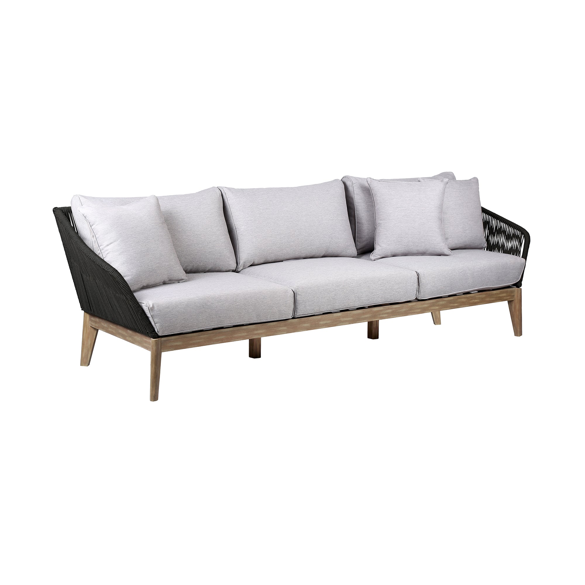 Athos Eucalyptus Rope Outdoor Sofa - Durable, Stylish Patio Seating with Removable Cushions