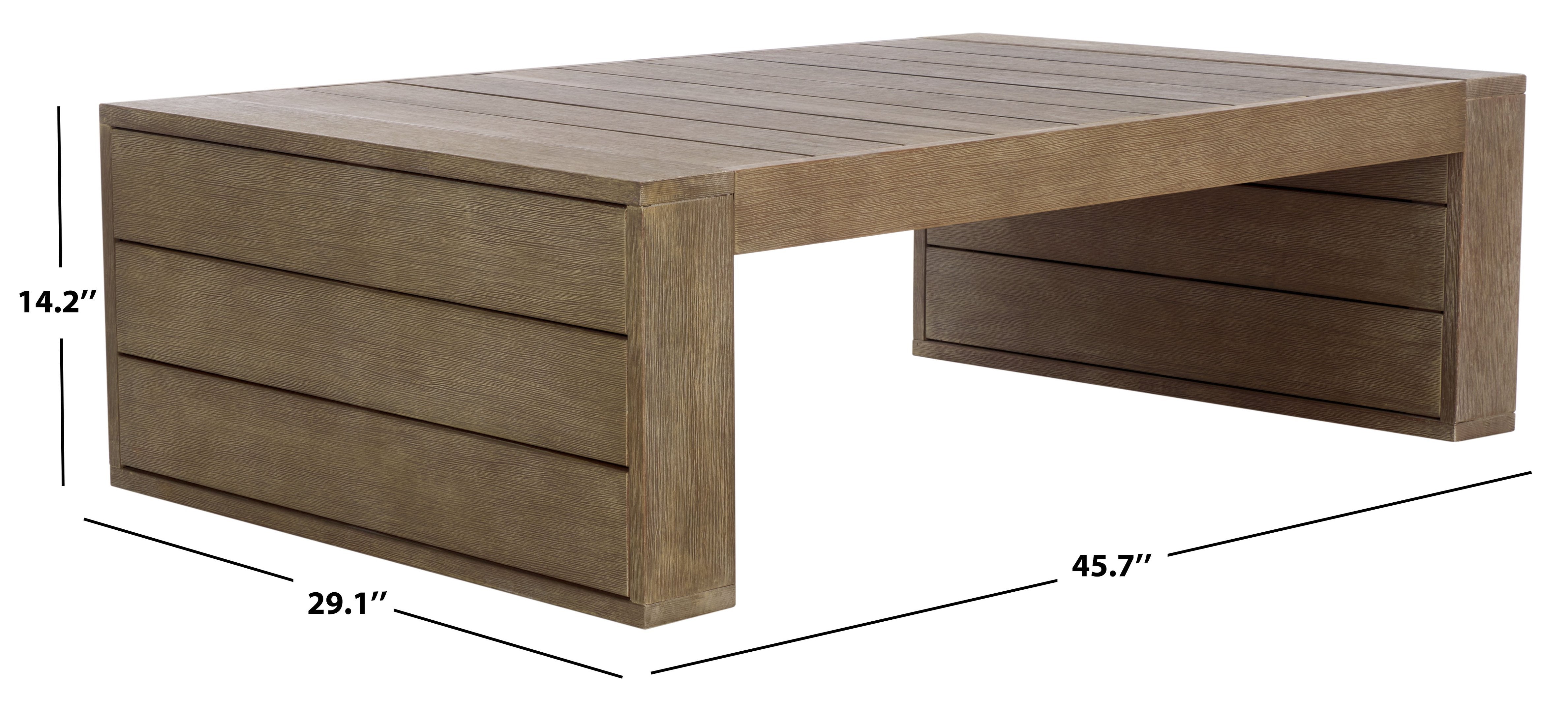 Santiago Eucalyptus Outdoor Coffee Table - Durable and Elegant for Your Patio