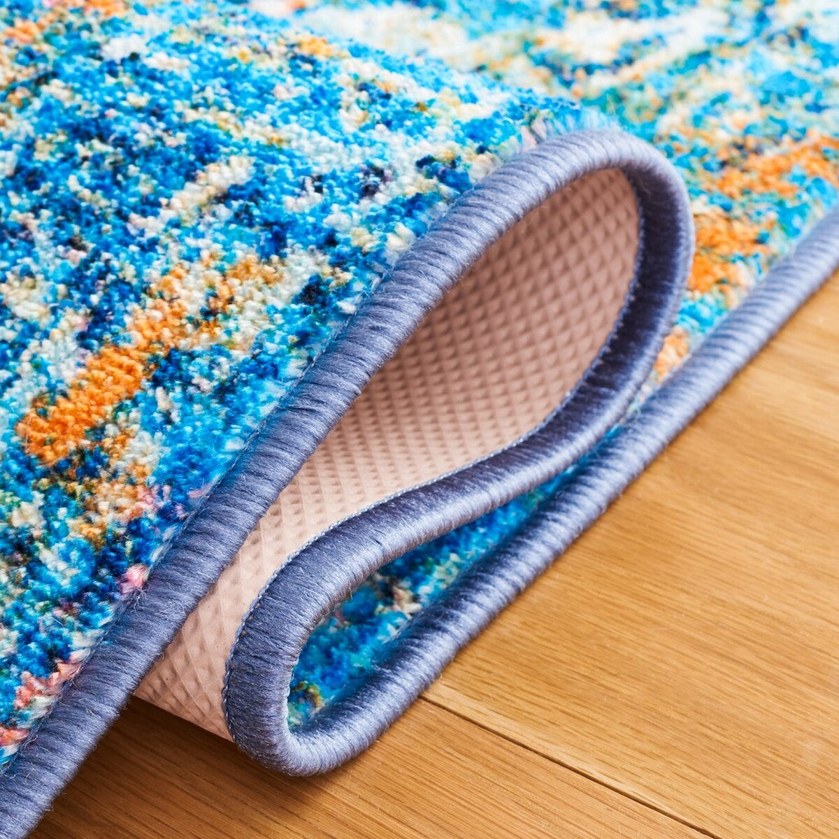 Stylish Machine-Washable Bahia Transitional Area Rug - 100% Polyester, Non-Slip for Home