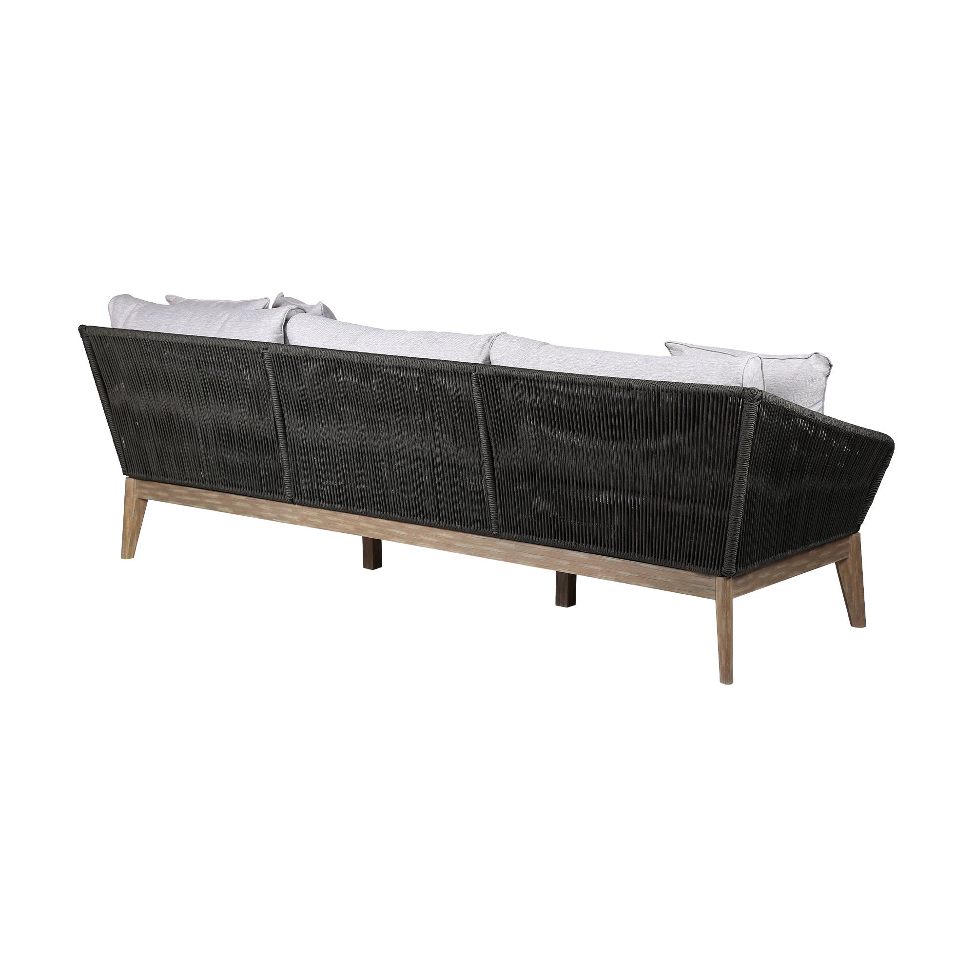 Athos Eucalyptus Rope Outdoor Sofa - Durable, Stylish Patio Seating with Removable Cushions