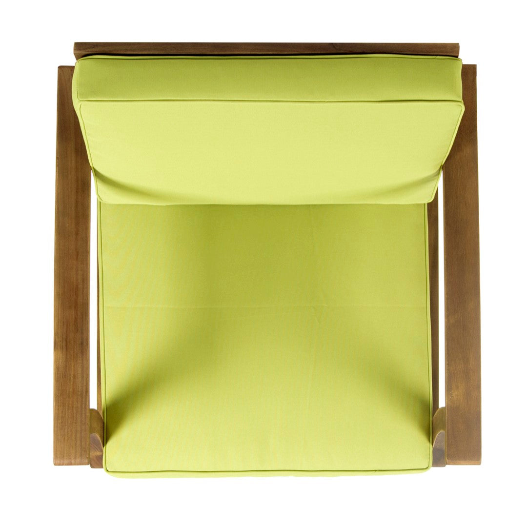 Christopher Knight Home® Perla 2 - Piece Green Club Chairs in Durable Acacia Wood with Slat Design