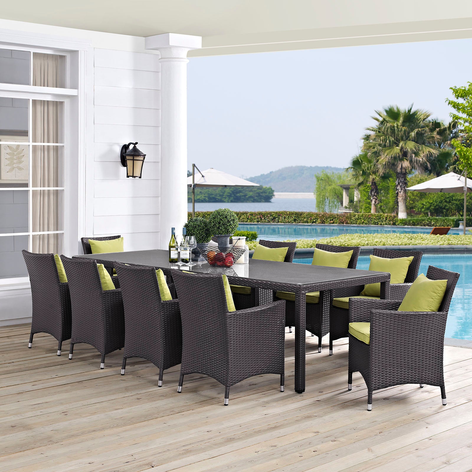 Convene All-Weather 11-Piece Outdoor Patio Dining Sectional Set for Elegant Gatherings and Ultimate Comfort
