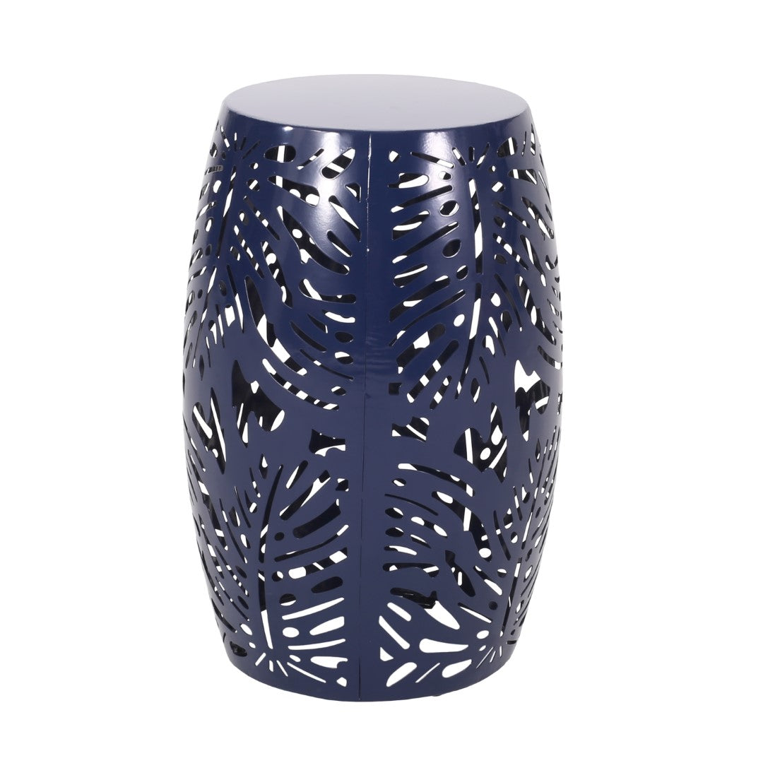 Christopher Knight Home® Satterlee Outdoor Metal Side Table Set of 2 - Stylish Barrel-Shaped Design