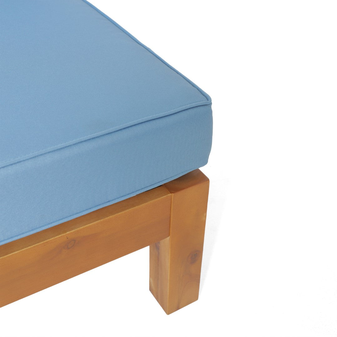 Christopher Knight Home® Blue Brava X-Back Corner Bench Set Including a Coffee Table for Outdoor Use