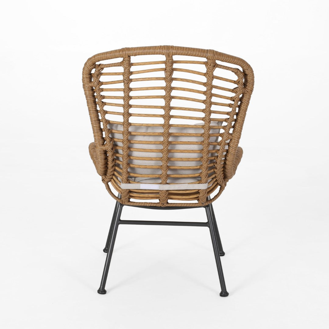 Christopher Knight Home® La Habra 2-Piece Modern Outdoor Club Chairs with Faux Rattan Design