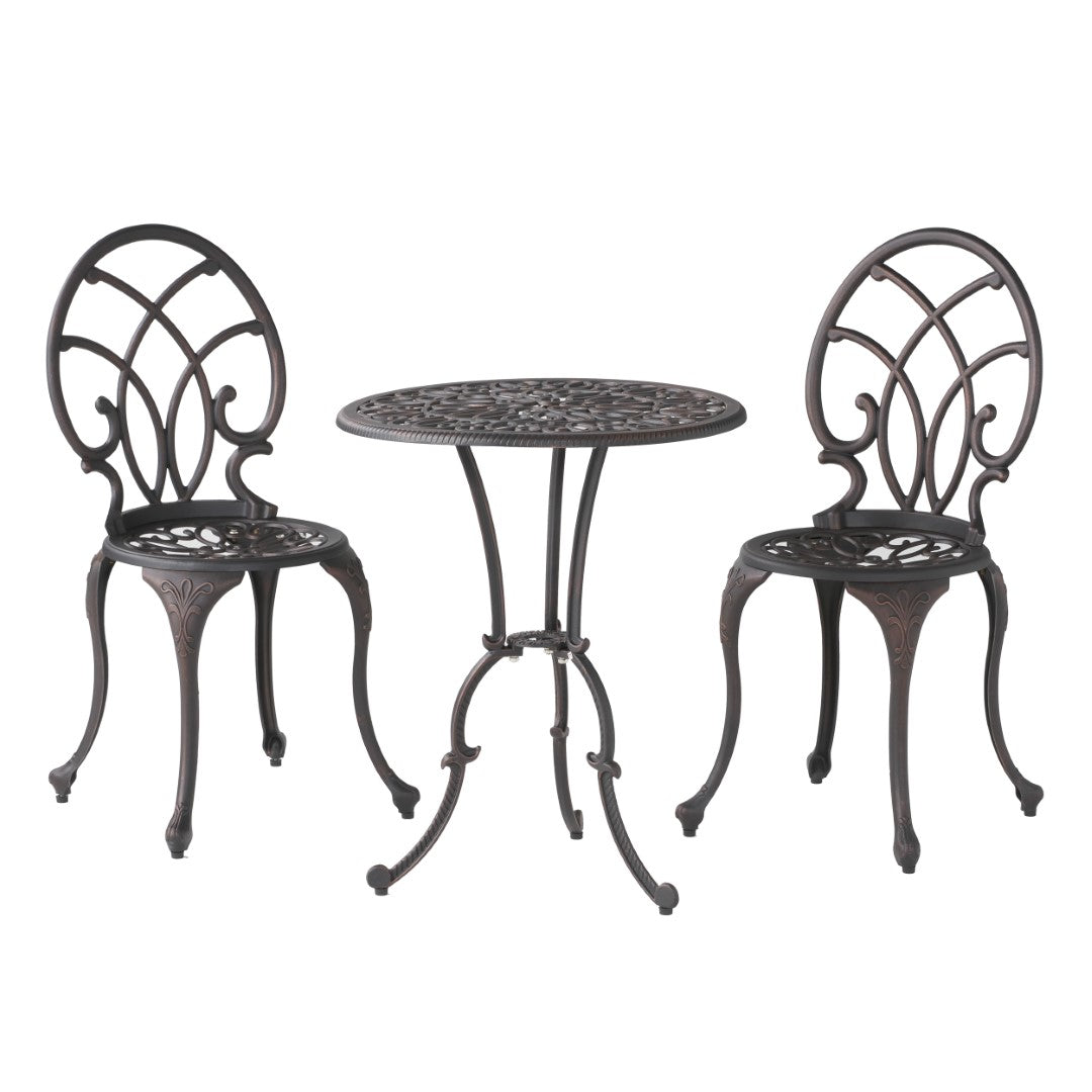 Christopher Knight Home® Charleston Bistro Set: Durable Aluminum & Iron for Cozy Outdoor Dining