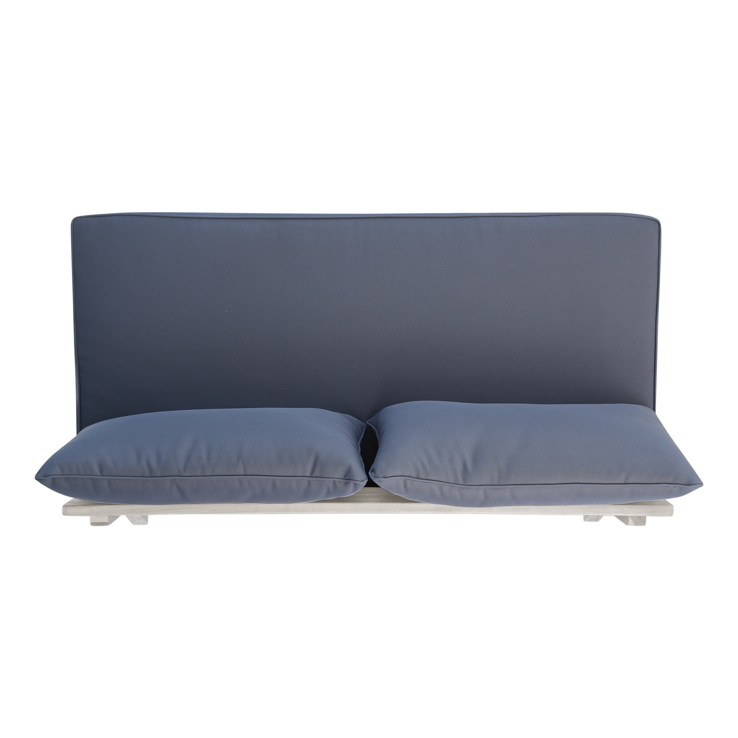 Christopher Knight Home® Mid - Century Outdoor Acacia Wood Loveseat with Weather - Resistant Gray Cushions