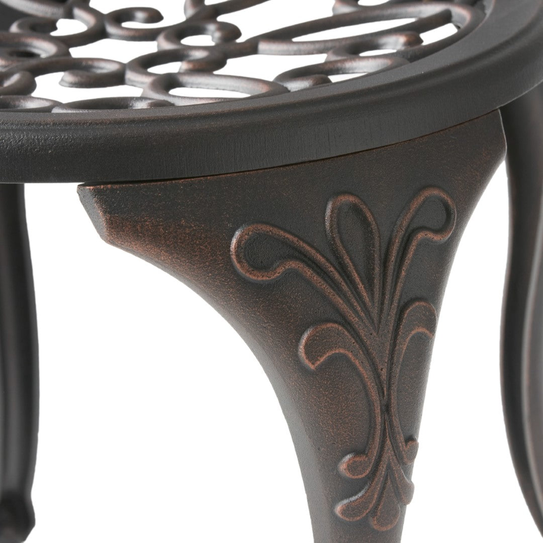 Christopher Knight Home® Charleston Bistro Set: Durable Aluminum & Iron for Cozy Outdoor Dining