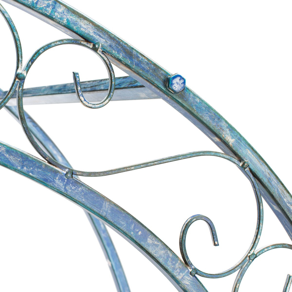 Antique White Iron Outdoor Arch for Enchanting Secret Gardens and Floral Decor