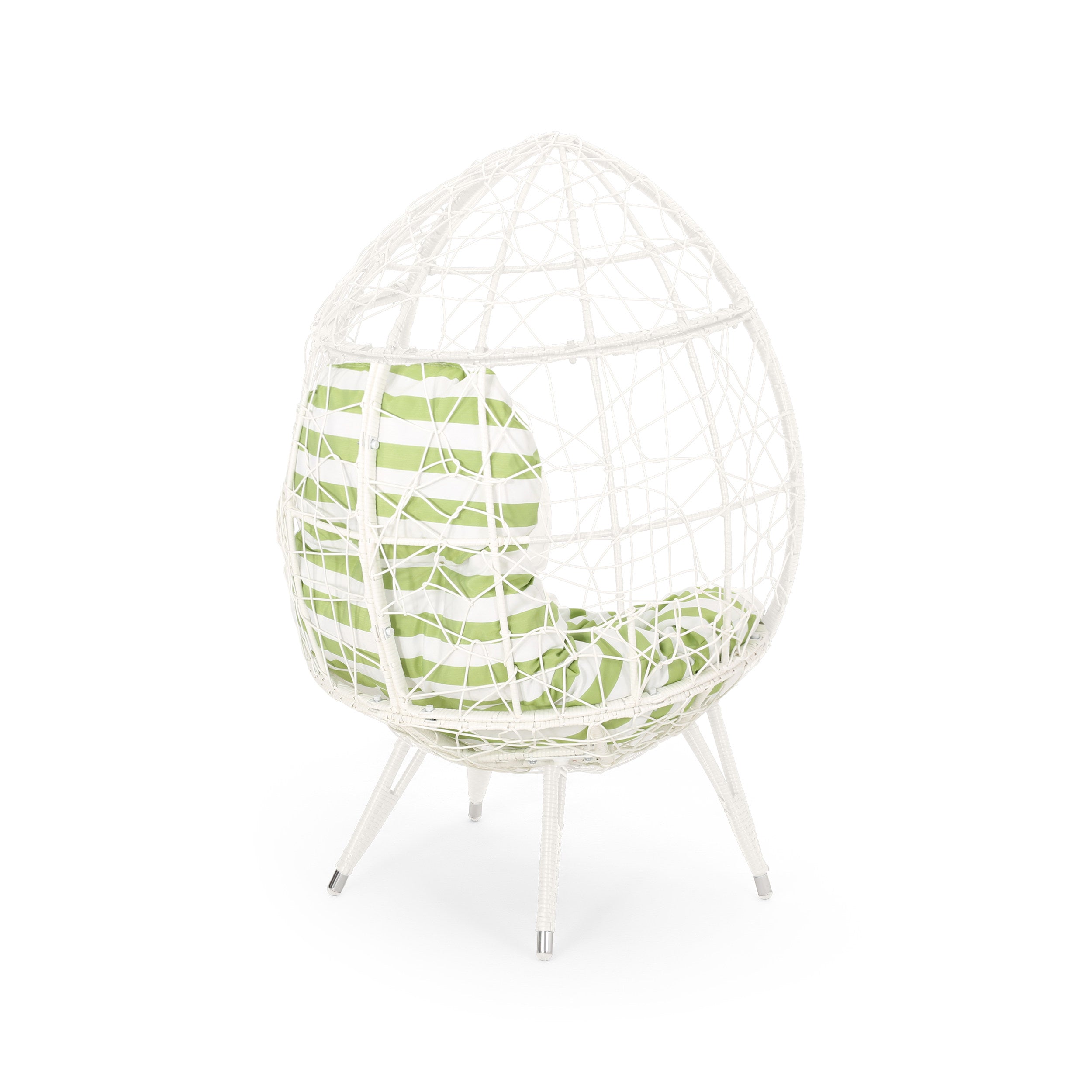 Christopher Knight Home® Stylish Gianni Teardrop-shaped Outdoor Wicker Chair with Comfortable Cushion - A Perfect Seating Option for Outdoor Spaces