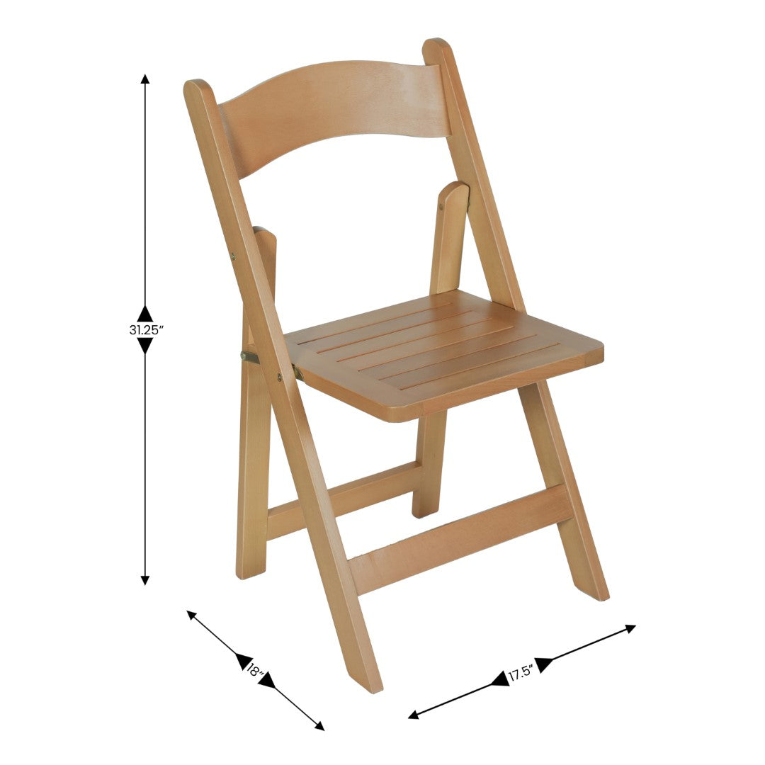 High - Quality Commercial - Use Solid Oak and Beechwood Folding Dining Chair
