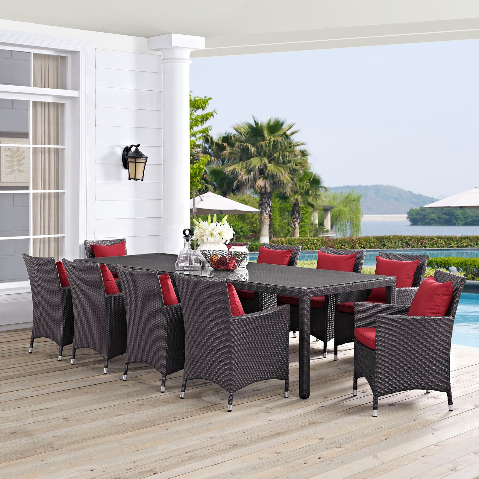 Convene All-Weather 11-Piece Outdoor Patio Dining Sectional Set for Elegant Gatherings and Ultimate Comfort