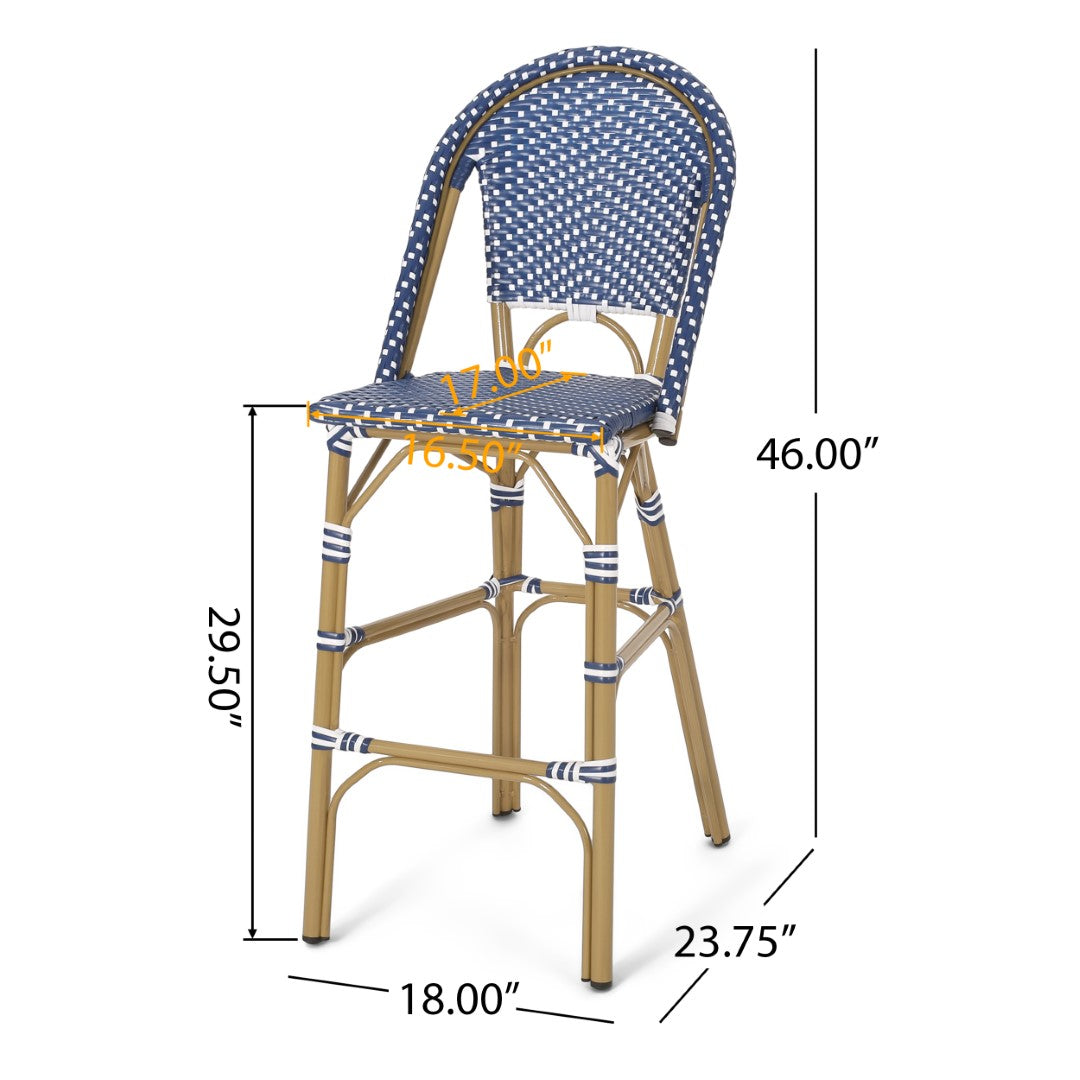 Christopher Knight Home® 2-Piece Set of French-Style Aluminum Outdoor Barstools