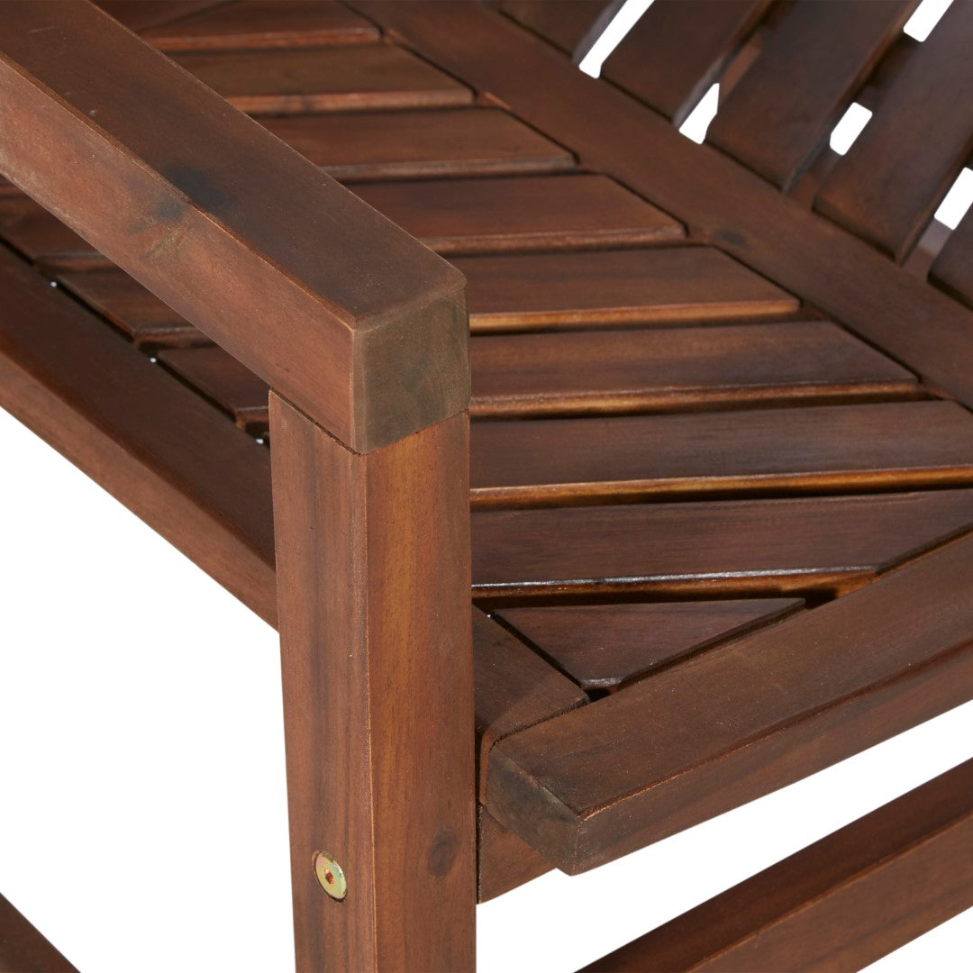 Stylish Outdoor Patio Wood Chairs - A Set of Two Acacia Hardwood Seats for Relaxing and Enjoying the Outdoors