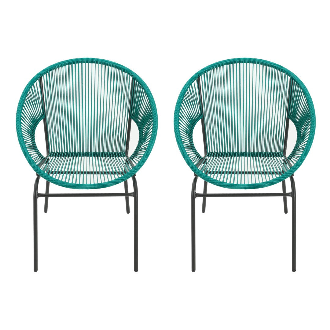 Christopher Knight Home® Teal Outdoor Wicker Club Chair Set of 2