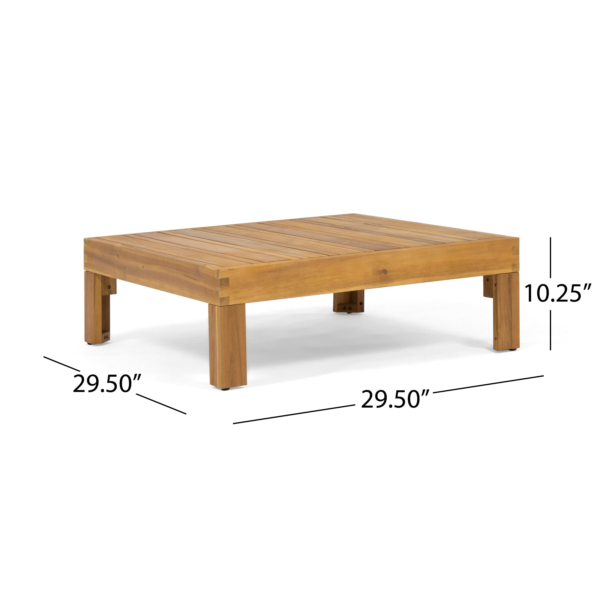Christopher Knight Home® Oana Outdoor Red Corner Bench and Coffee Table Set Crafted from Acacia Wood with Water-Resistant Cushions