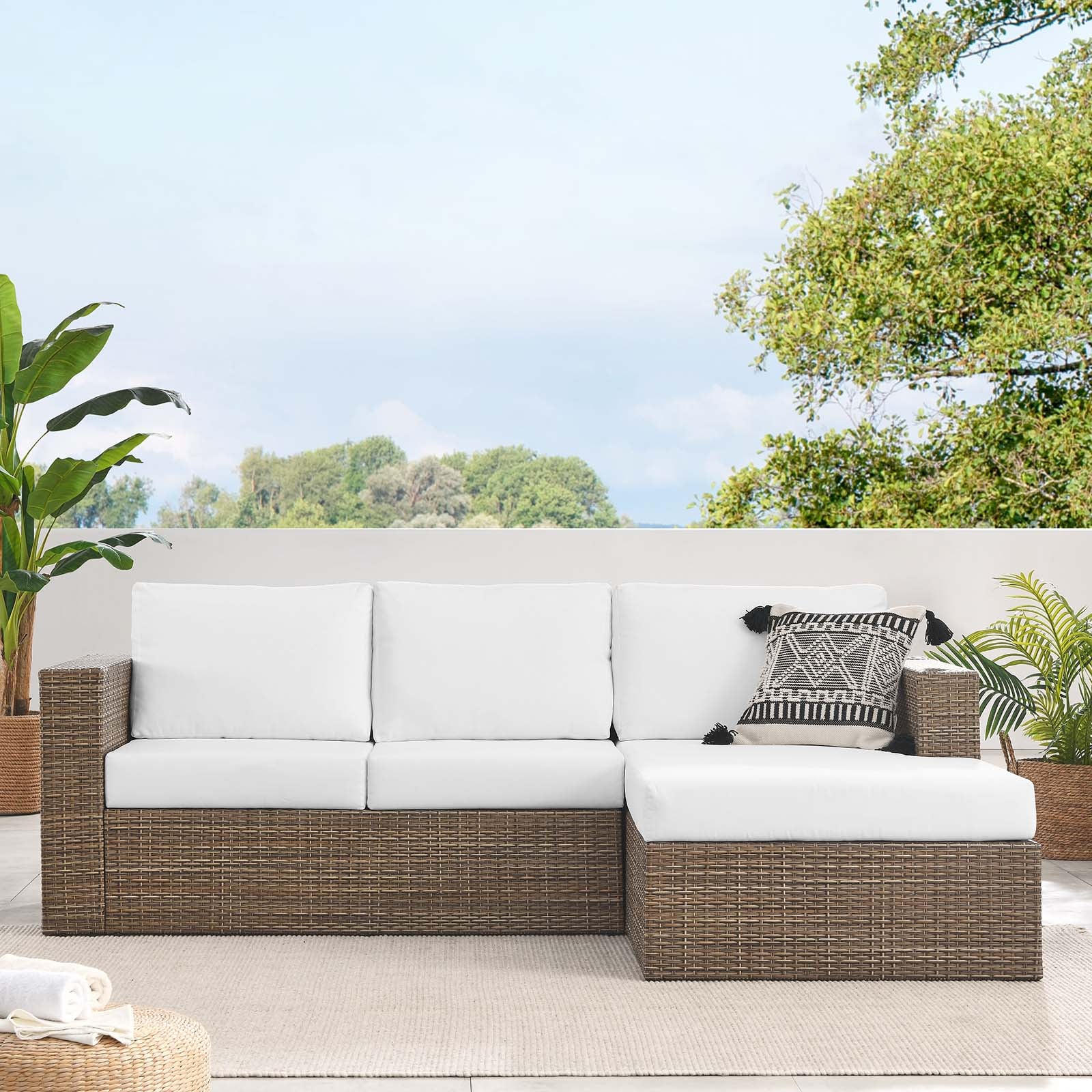 Convene Stylish All-Weather Outdoor Patio Sectional Sofa Set for Contemporary Outdoor Spaces