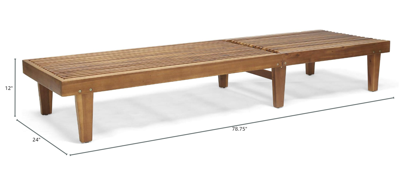 Christopher Knight Home® Nadine Adjustable Acacia Outdoor Chaise Lounge - Various Finishes