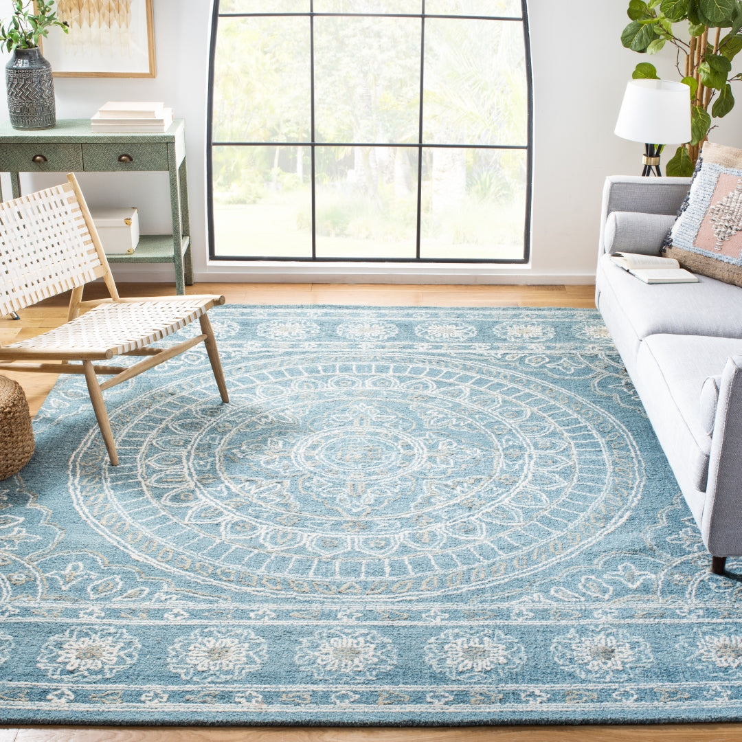 Exquisite Hand - Tufted Wool and Cotton Blossom Rug: A Luxurious Addition for Elegant Home Decor and Enhanced Comfort