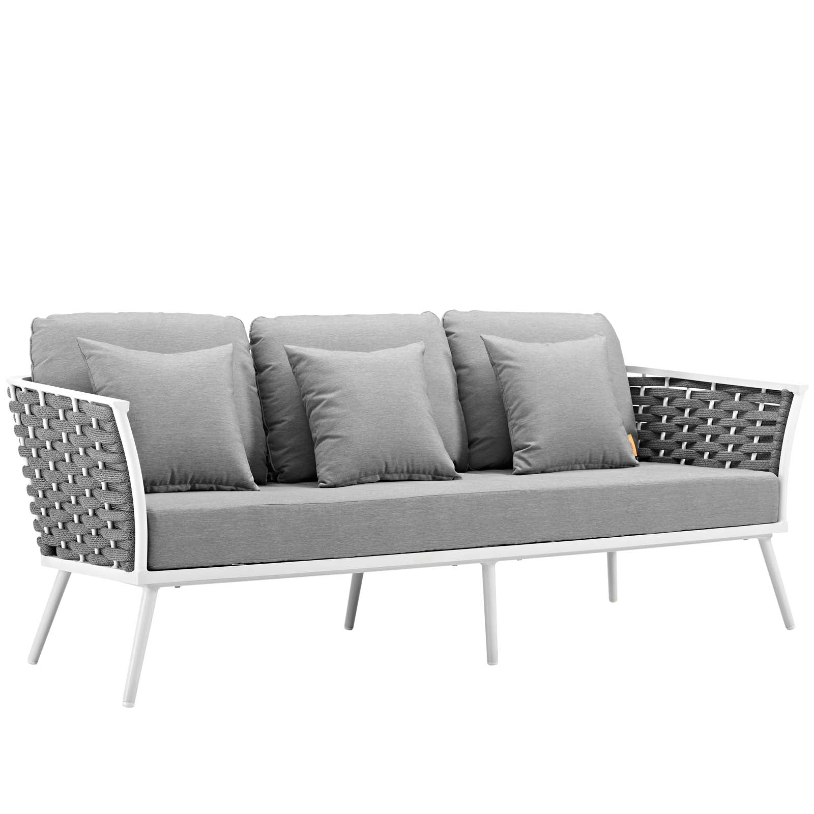 Stance Outdoor Patio Sofa – Modern Aluminum Frame with All-Weather Cushions for Relaxing Gatherings