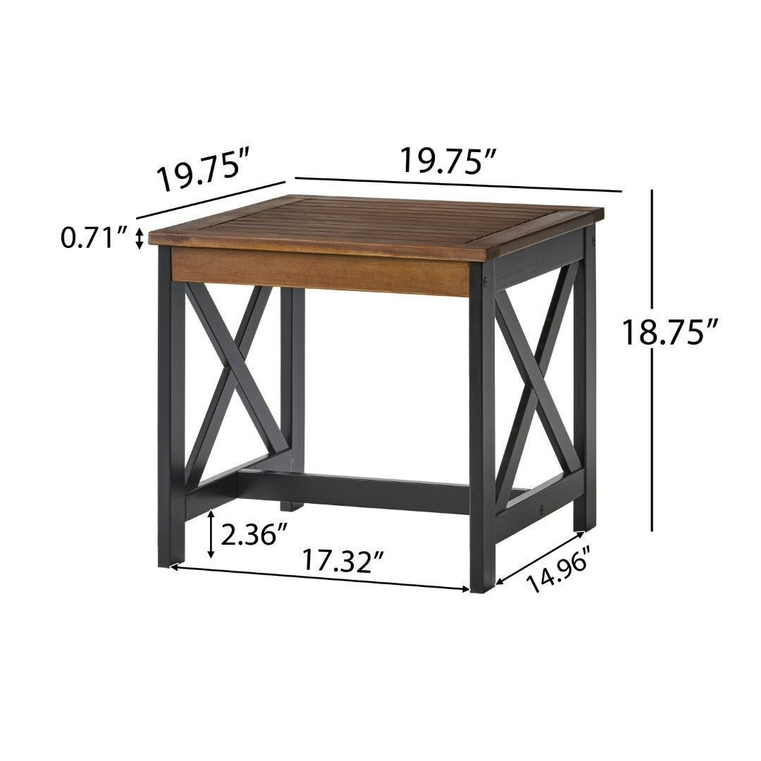 Christopher Knight Home® Stylish Two-Tone Acacia Wood Modern Farmhouse End Table